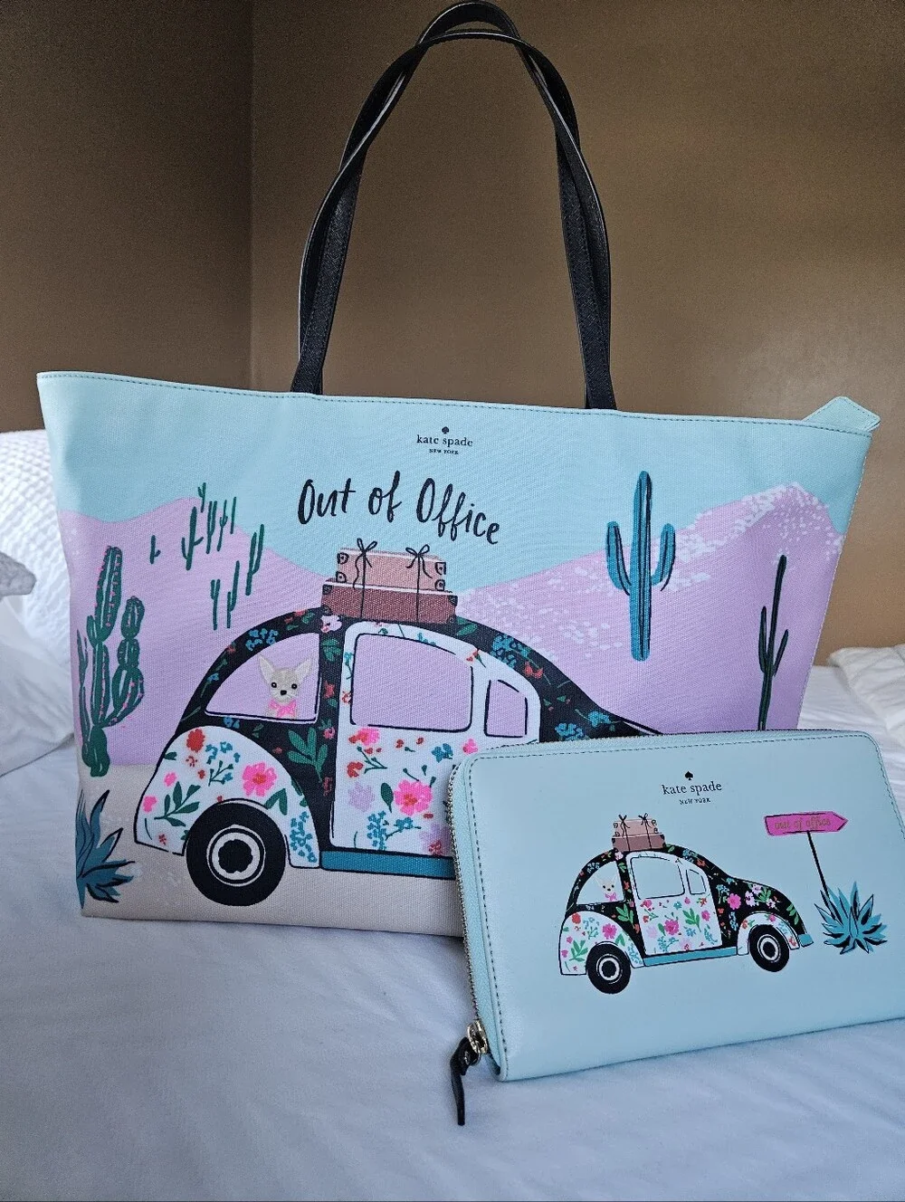 KATE SPADE “OUT OF OFFICE” TOTE + WALLET SET ✨🌵